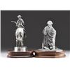Image 3 : TWO PEWTER STATUES FROM THE DESK OF LIEUTENANT