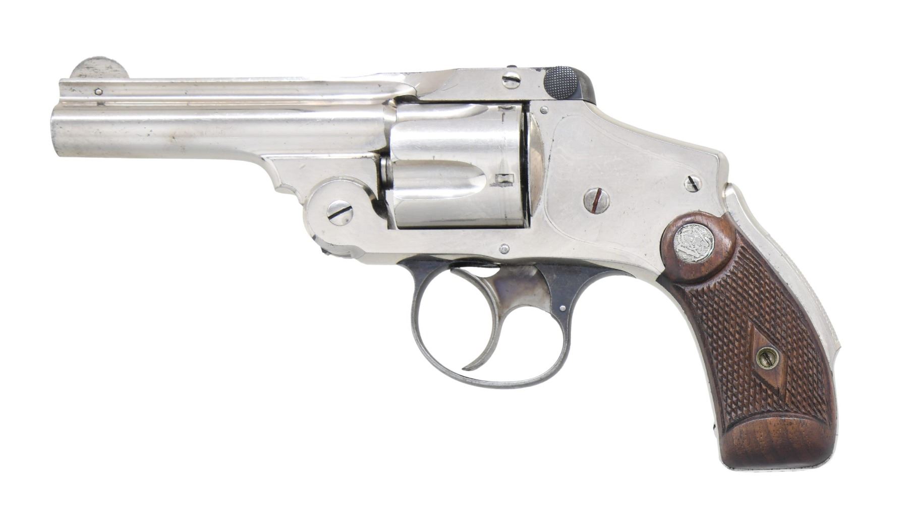 S&W .38 SAFETY HAMMERLESS 4th MODEL REVOLVER.