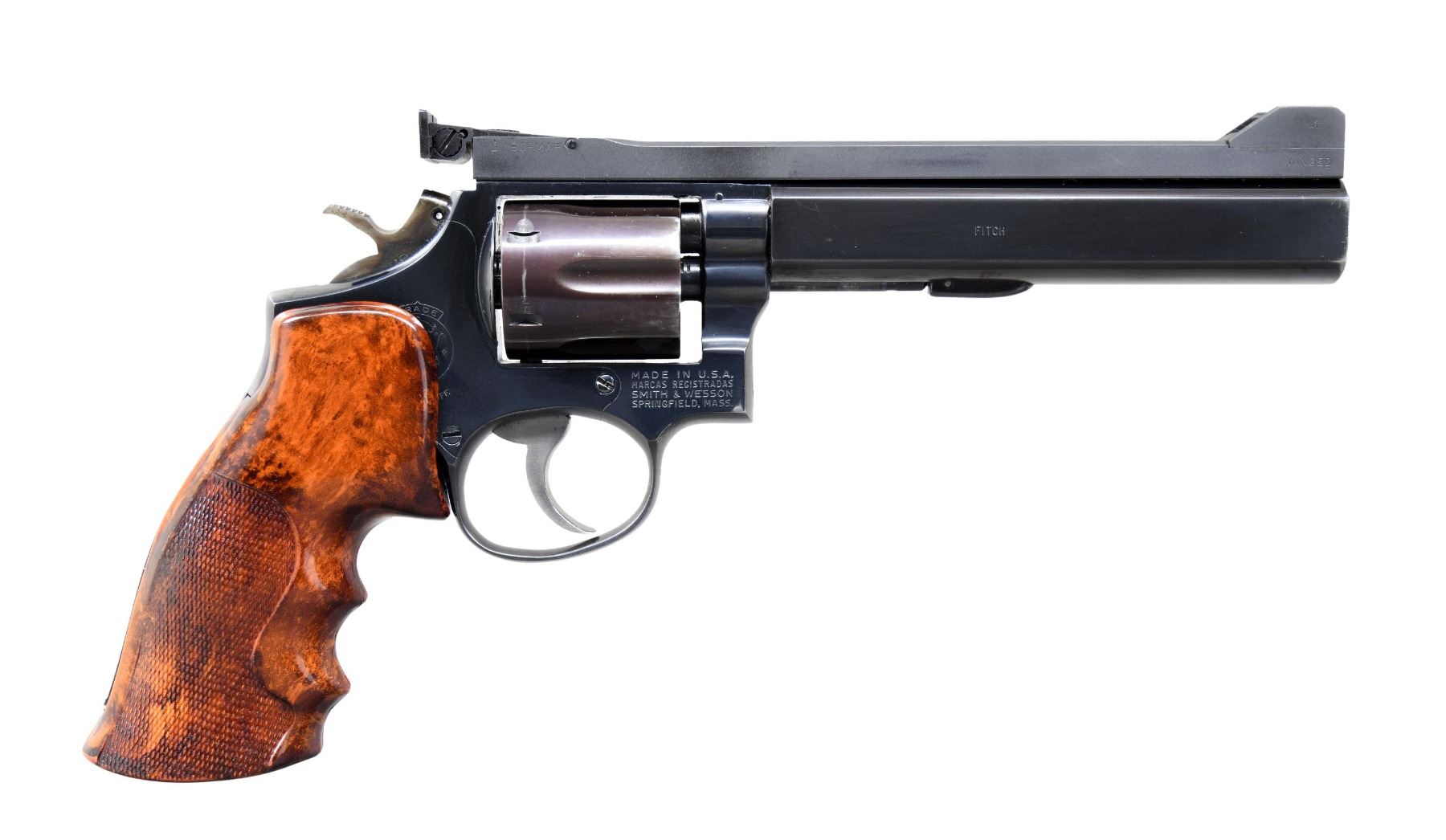 Customized Da SMITH & WESSON MODEL 14-3 CUSTOM PPC DA REVOLVER.