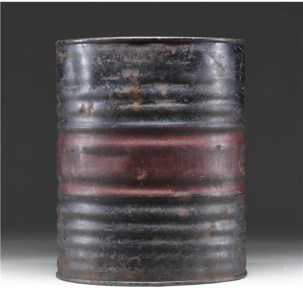 EARLY METAL BLACK POWDER KEG.