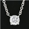 Image 3 : New 14K Gold.33 ctw Round Brilliant Diamond Solitaire Pendant w/ Adjustable Chai