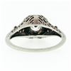 Image 8 : Antique Art Deco 18k White Gold European Diamond Floral Filigree Engagement Ring