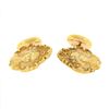 Image 6 : Men's Antique Art Nouveau 14k Gold Detailed Nymph Lady Diamond Accent Cuff Links