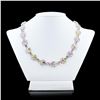 Image 1 : 40.42 ctw UNHEATED MultiColor Sapphire and 8.49 ctw Diamond Platinum Necklace (G