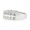 Image 6 : 14k White Gold 1.20 ctw Dual Row Round Diamond w/ Polished Center Wide Band Ring