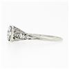 Image 6 : Antique Art Deco 18k Gold 0.38 ctw European Diamond Open Filigree Engagement Rin