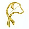 Image 4 : Tiffany & Co. Paloma Picasso Graffiti 18k Yellow Gold Open Dog Ribbon Brooch Pin