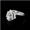 Image 2 : 1.23 ctw H COLOR SI3 CLARITY CENTER Diamond Platinum Ring (2.22 ctw Diamonds)