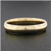 Image 2 : Unisex Classy 14K Yellow Gold 4mm Plain Domed Polished Stack Wedding Band Ring