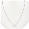 Image 1 : New 14K Gold .42 ctw Round Brilliant Diamond Solitaire Pendant w/ Adjustable Cha