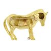 Image 3 : Craig Drake 18K Yellow Gold Ruby & Diamond Detailed Textured Zebra Brooch Pin