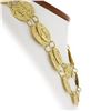 Image 2 : 18K Yellow Gold Free Form Textured Swirl Link Long 34" Statement Chain Necklace
