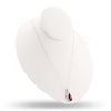 Image 1 : 3.77 ctw Ruby and 0.29 ctw Diamond Platinum Pendant