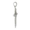 Image 3 : Solid 10k White Gold 0.35 ctw Round Prong Set Diamond Open Work Cross Pendant