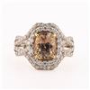 Image 1 : 3.15 ctw UNHEATED Purplish Pink Sapphire and 1.02 ctw Diamond 18K White and Yell