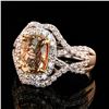 Image 2 : 3.15 ctw UNHEATED Purplish Pink Sapphire and 1.02 ctw Diamond 18K White and Yell