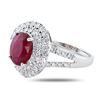 Image 2 : 3.01 ctw Ruby and 0.95 ctw Diamond Platinum Ring (GIA CERTIFIED)