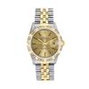 Image 2 : Rolex Mens Two Tone Champagne Index Dial Pyramid Diamond Bezel With Rolex Box