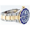 Image 3 : Rolex Mens 2 Tone Stainless Steel and Yellow Gold Blue Dial Oyster Band 40mm Sub