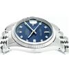 Image 7 : Rolex Mens Stainless Blue Diamond Dial Fluted Bezel 36MM Datejust Wristwatch