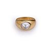 Image 1 : 18k Yellow Gold & Custom Cut Moissanite Ring by Carlo Rici