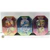 Image 1 : LOT OF 3 SEALED POKEMON GX TINS 4PKS PER TIN 2019