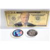 Image 1 : DONALD TRUMP TRIBUTE BILL AND CHALLENGE COINS