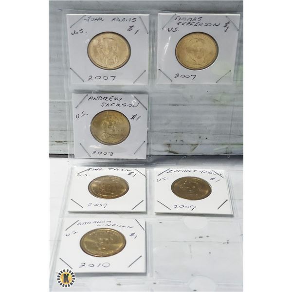 6 DIFFERENT US PRESIDENT COLLECTOR