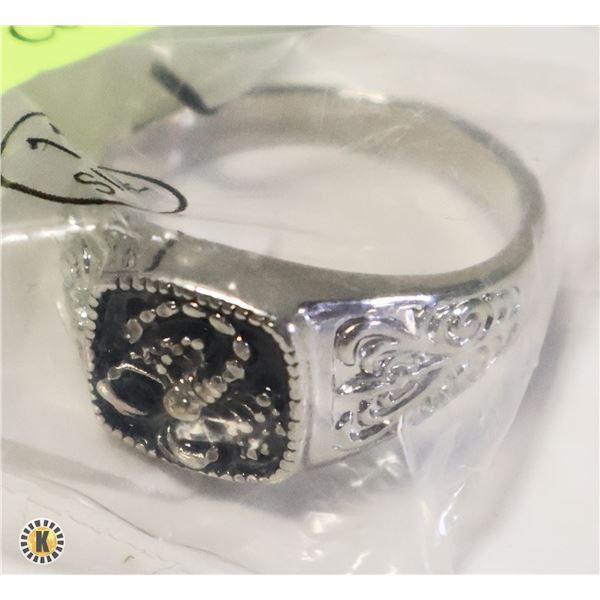 SILVER TONE SCORPION RING SZ 10