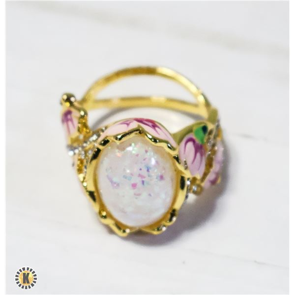 RING ENAMEL PAINTED RING FLOWER