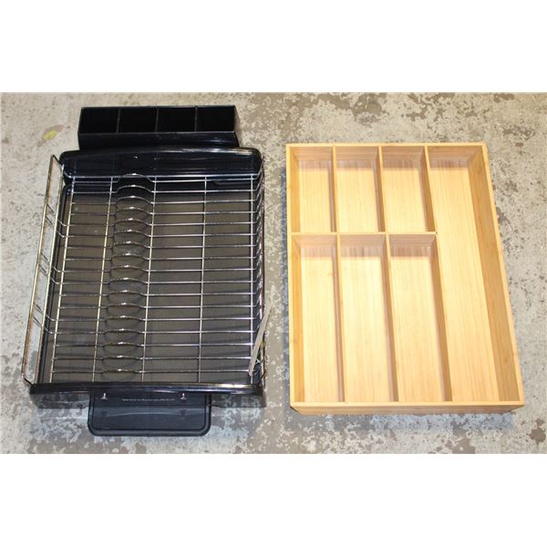 KITCHENAID DISH RACK & BAMBOO DRAWER