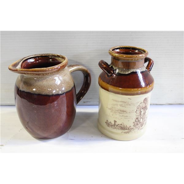 2 VINTAGE STONEWARE JUGS