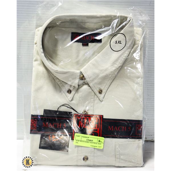 NEW MEN'S SHIRT NATURAL SIZE 5XL