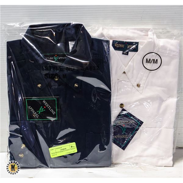 NEW MEN'S SHIRTS 1NAVY 1WHITE SIZE M