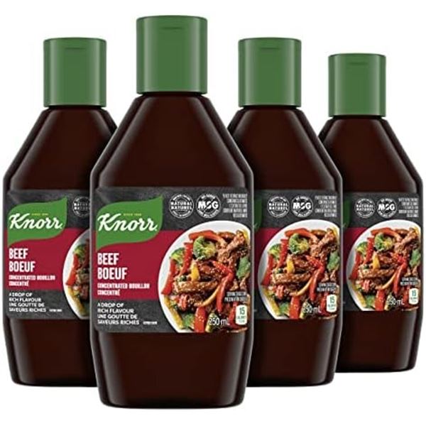 NEW 4 X 250ML KNORR BEEF CONC BOUILLON