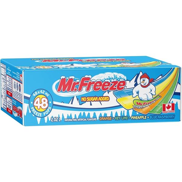 NEW 48 X 42ML MR FREEZE VARIETY PACK POPS