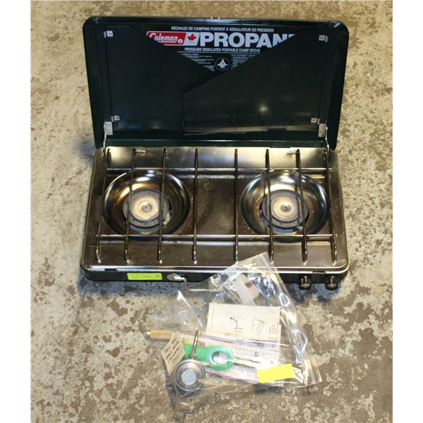 TWO BURNER COLEMAN PROPANE STOVE