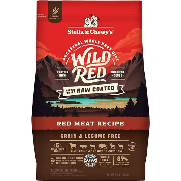 NEW 3.5LB STELLA & CHEWYS WILD RED RAW BLEND