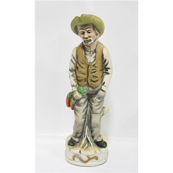 ESTATE OLD MAN FARMER FIGURINE 12 INCHES TALL