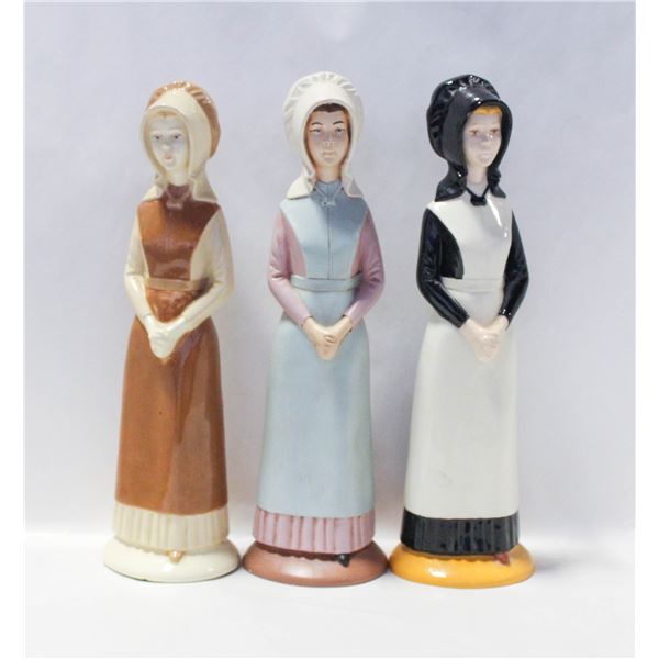 SET OF 3 TALL CERAMIC LADIES