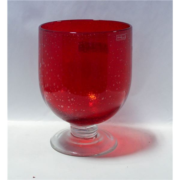 LARGE CRANBERRY BUBBLE VASE