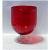 Image 1 : LARGE CRANBERRY BUBBLE VASE
