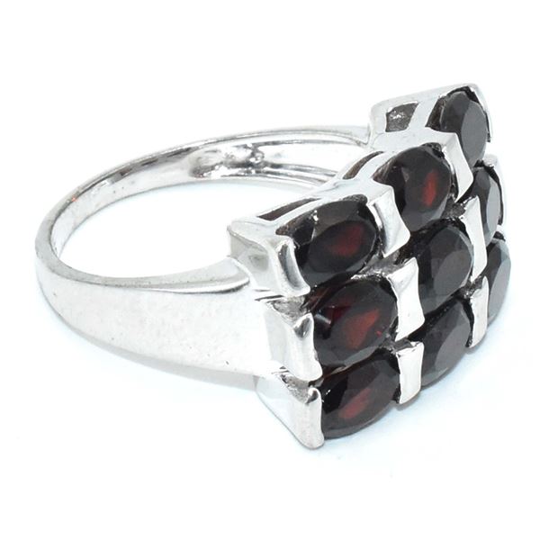 BZ1819-52 SILVER GARNET(6.85CT) RING