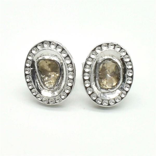 BZ1819-57 SILVER DIAMOND (0.6CT) EARRINGS