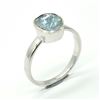 BZ1819-63 SILVER BLUE DIAMOND (0.8CT) RING