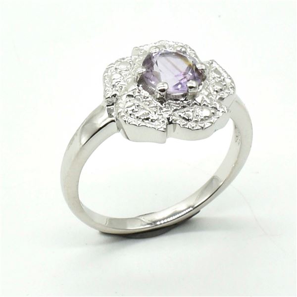 BZ1819-98 SILVER AMETHYST(1.4CT) RING