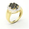BZ1819-96 GOLDPLATED SAPPHIRE WHITE TOPAZ RING