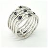 BZ1819-94 SILVER BLUE SAPPHIRE(0.45CT) RING