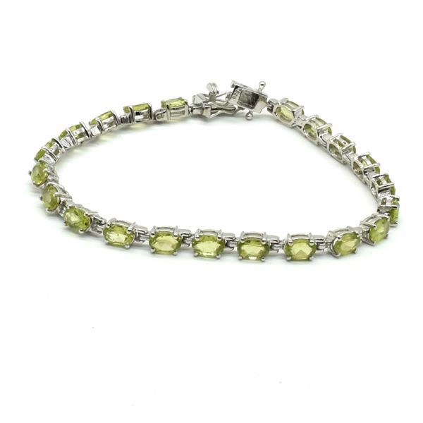 BZ1819-70 SILVER PERIDOT(8.5CT) BRACELET
