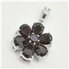 BZ1819-78 SILVER GARNET (5.4CT) PENDANT